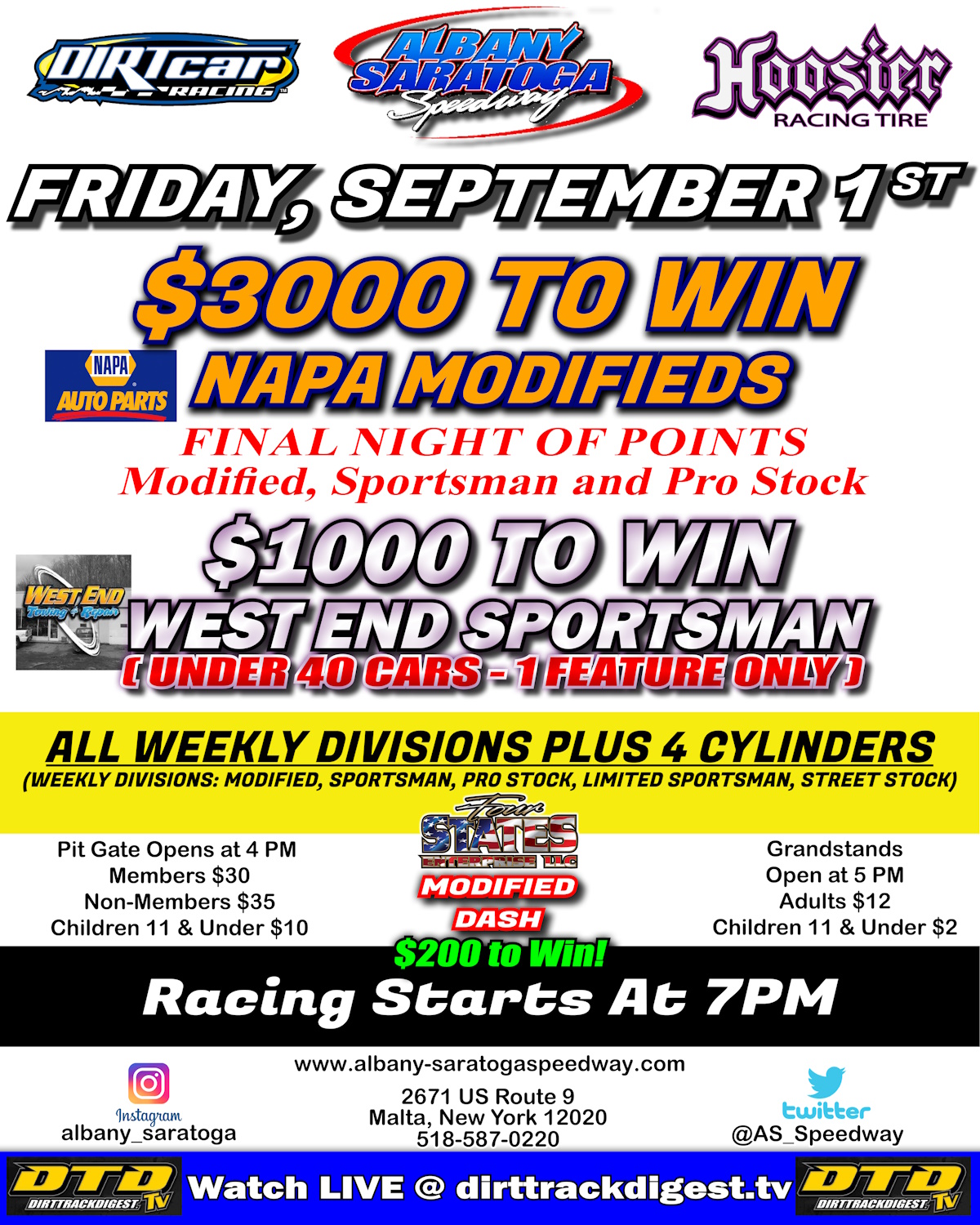 AlbanySaratoga Speedway AlbanySaratoga Speedway